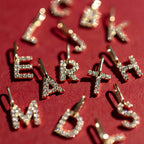 Diamond letter necklace | solid gold