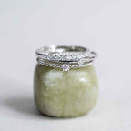 Twisted diamond ring | solid gold
