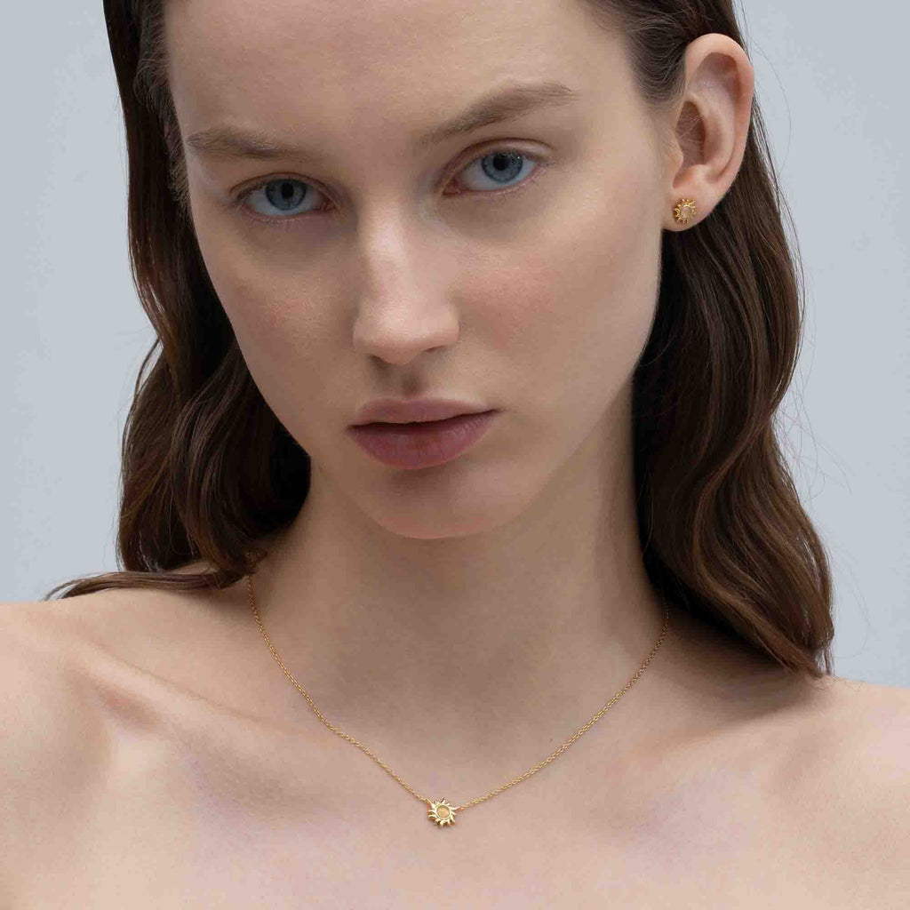 Precious sun necklace