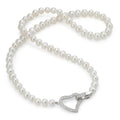 Collier Perlenkette und Zirkonias, 45 cm - Ansicht 2