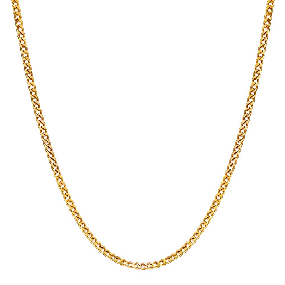 Panzer-Halskette 375/9 K Gelbgold 40 cm - Ansicht 1