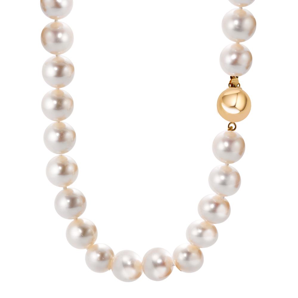 Collier 750/18 K Gelbgold Süsswasserzuchtperlen weiss 6-7 mm 45 cm - Ansicht 1