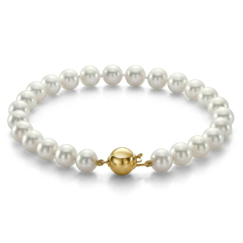 Armband 750/18 K Gelbgold Süsswasserzuchtperlen 7-8 mm - Ansicht 1