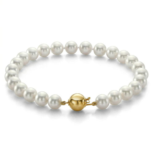 Armband 750/18 K Gelbgold Süsswasserzuchtperlen 7-8 mm - Ansicht 1