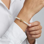 Armband 750/18 K Gelbgold Süsswasserzuchtperlen 7-8 mm - Ansicht 2