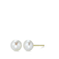 Ohrstecker 750/18 K Gelbgold Süsswasserzuchtperle weiss, 2 Perlen 7-8 mm - Ansicht 1