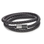 Armband Leder, Titan, Carbon Ø6 mm - Ansicht 1