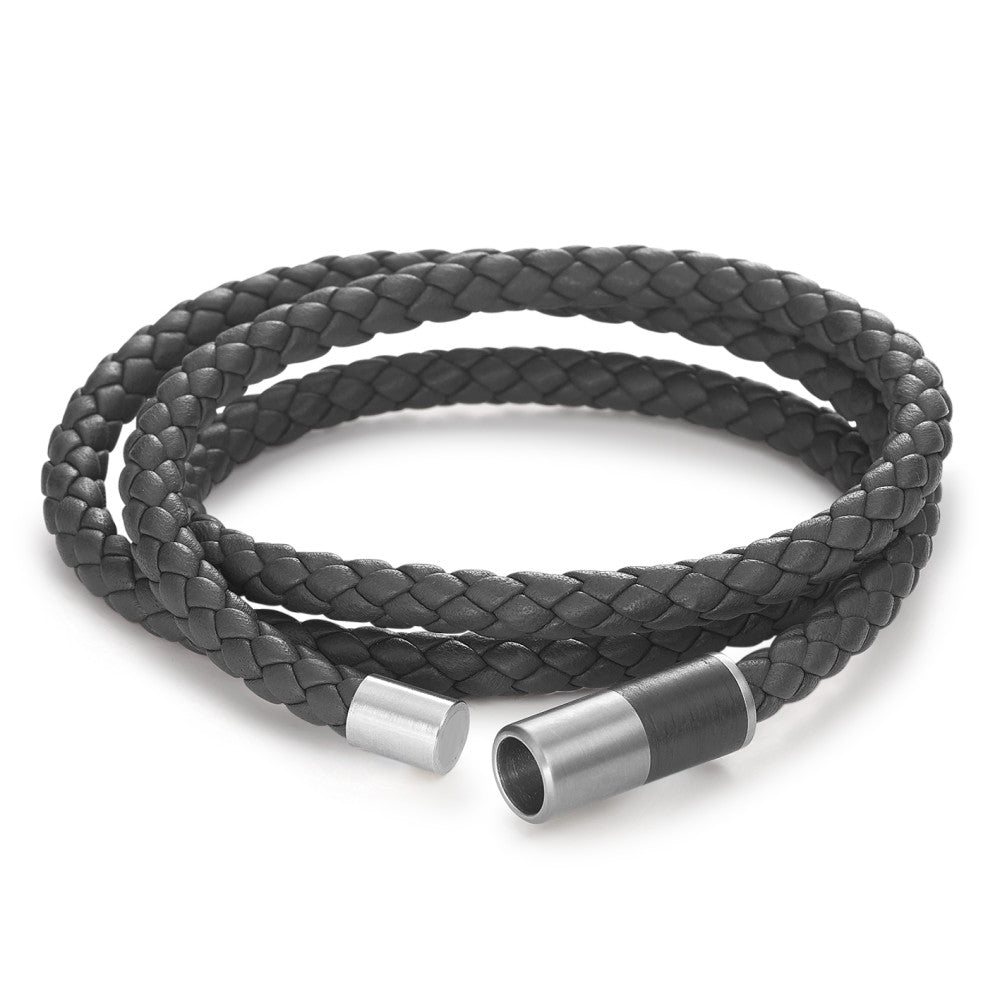 Armband Leder, Titan, Carbon Ø6 mm - Ansicht 2