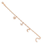 Armband Silber Zirkonia rosé vergoldet verstellbar - Ansicht 2
