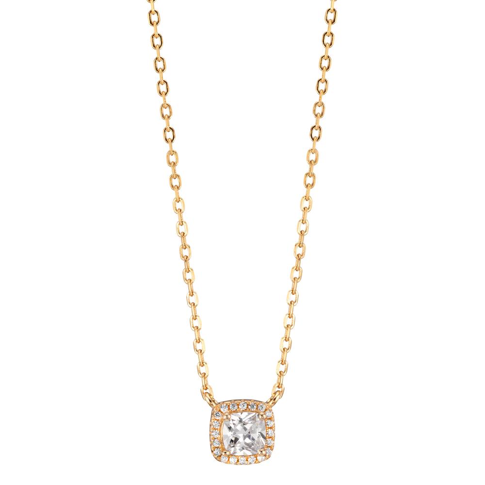 Collier Silber Zirkonia vergoldet 40-45 cm verstellbar - Ansicht 1