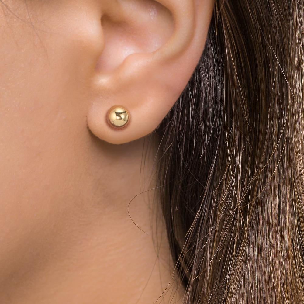 Ohrstecker 375/9 K Gelbgold Ø5 mm - Ansicht 3