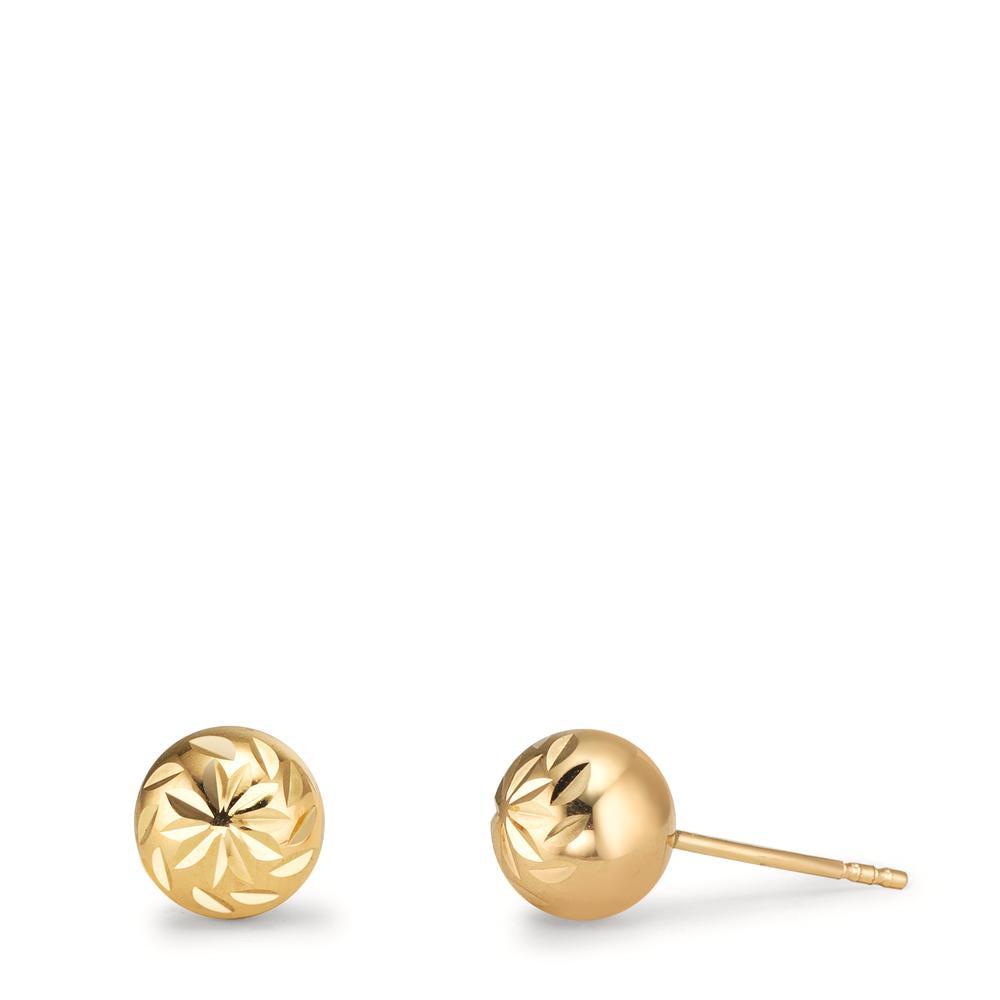 Ohrstecker 375/9 K Gelbgold Ø6 mm - Ansicht 1