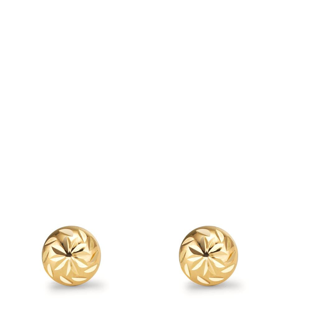 Ohrstecker 375/9 K Gelbgold Ø6 mm - Ansicht 2