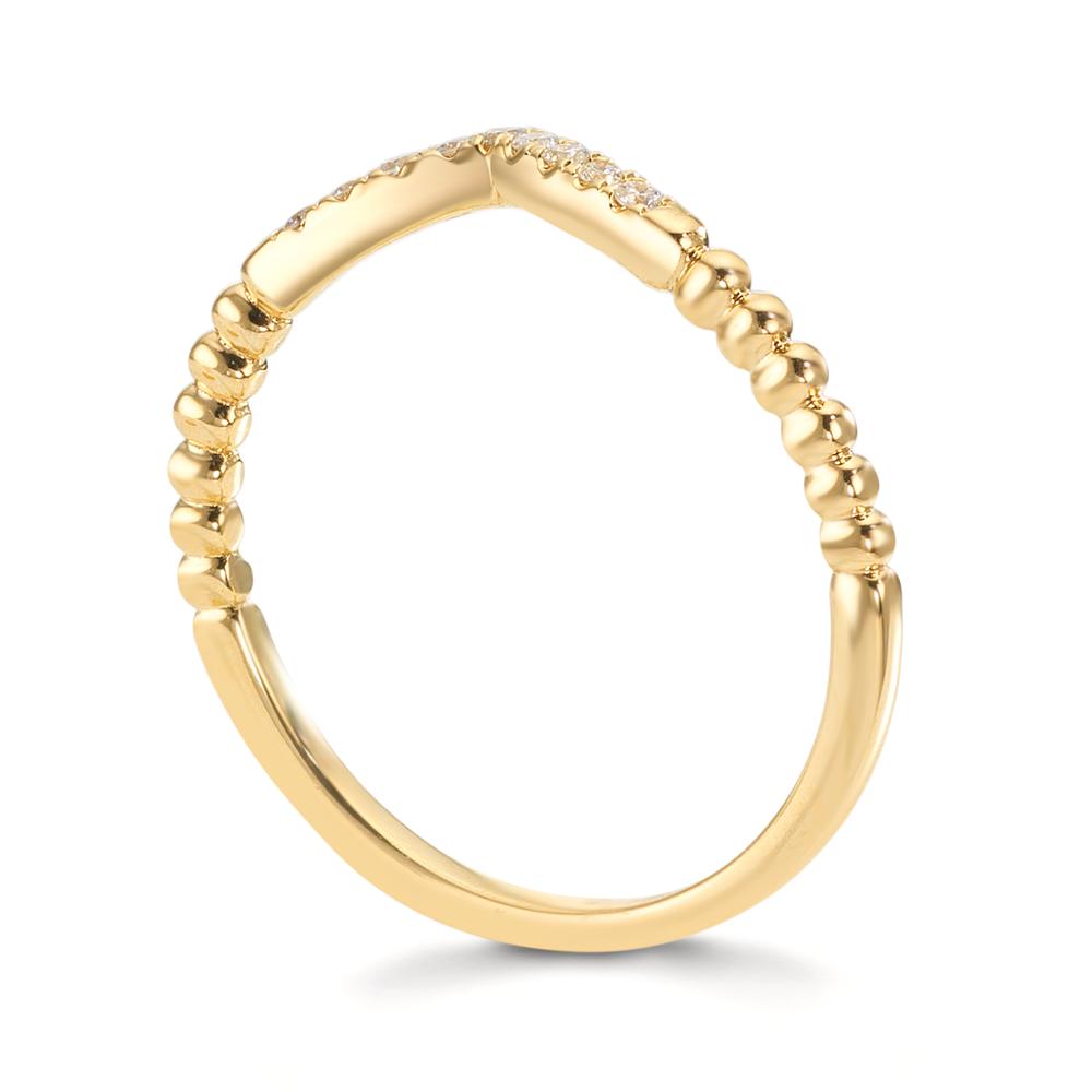 Memory Ring 750/18 K Gelbgold Diamant 0.07 ct, 9 Steine, w-si - Ansicht 3