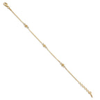 Armband Silber Zirkonia 6 Steine gelb vergoldet verstellbar - Ansicht 2