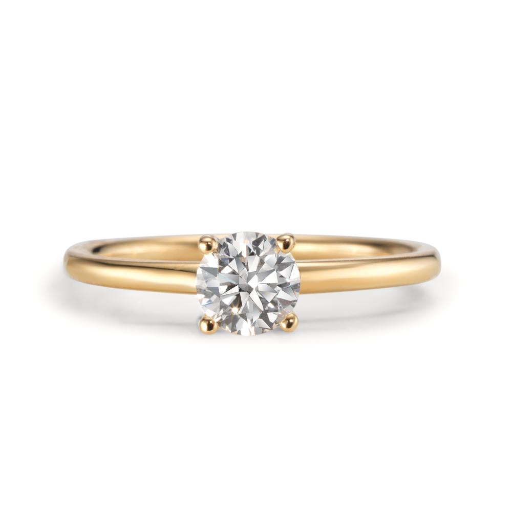 Solitär Ring 750/18 K Gelbgold Diamant Lab Grown 0.50 ct, tw-vsi, 5 mm - Ansicht 2