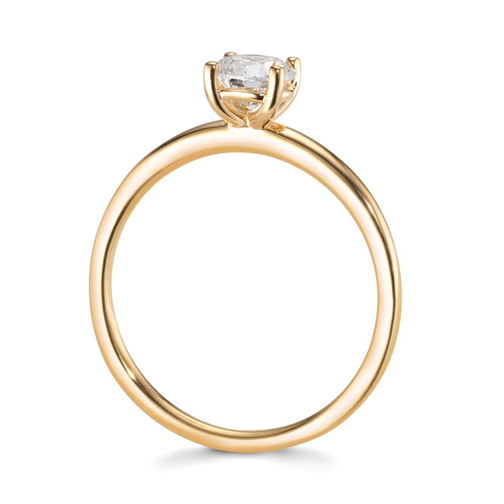 Solitär Ring 750/18 K Gelbgold Diamant Lab Grown 0.50 ct, tw-vsi, 5 mm - Ansicht 3