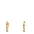 Klappcreolen 750/18 K Gelbgold Diamant 0.08 ct, 14 Steine, w-si - Ansicht 2