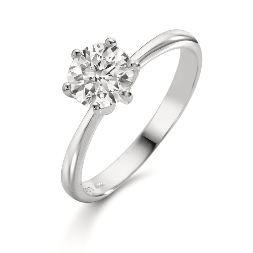 Solitär Ring 750/18 K Weissgold Diamant Lab Grown 1 ct, w-si - Ansicht 1