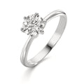 Solitär Ring 750/18 K Weissgold Diamant Lab Grown 1 ct, w-si - Ansicht 1