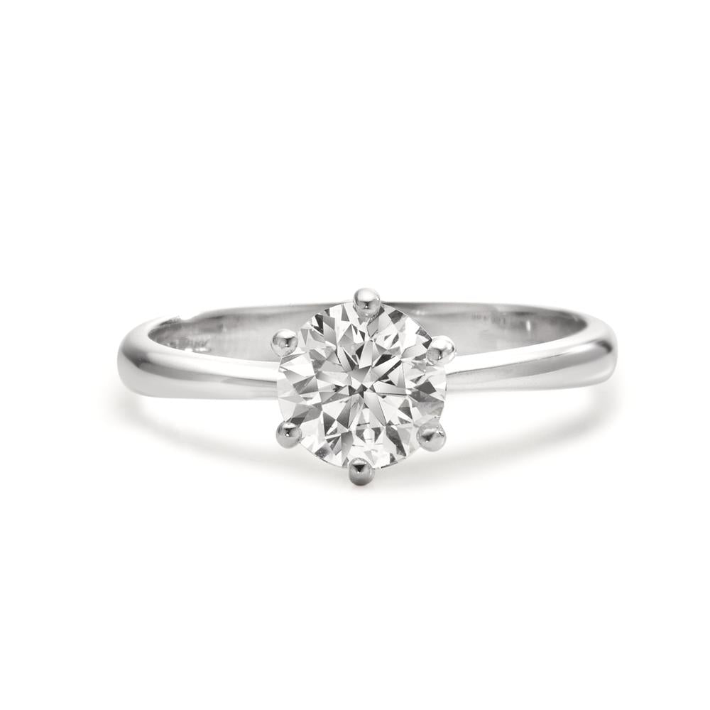 Solitär Ring 750/18 K Weissgold Diamant Lab Grown 1 ct, w-si - Ansicht 2
