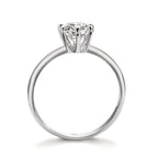 Solitär Ring 750/18 K Weissgold Diamant Lab Grown 1 ct, w-si - Ansicht 3