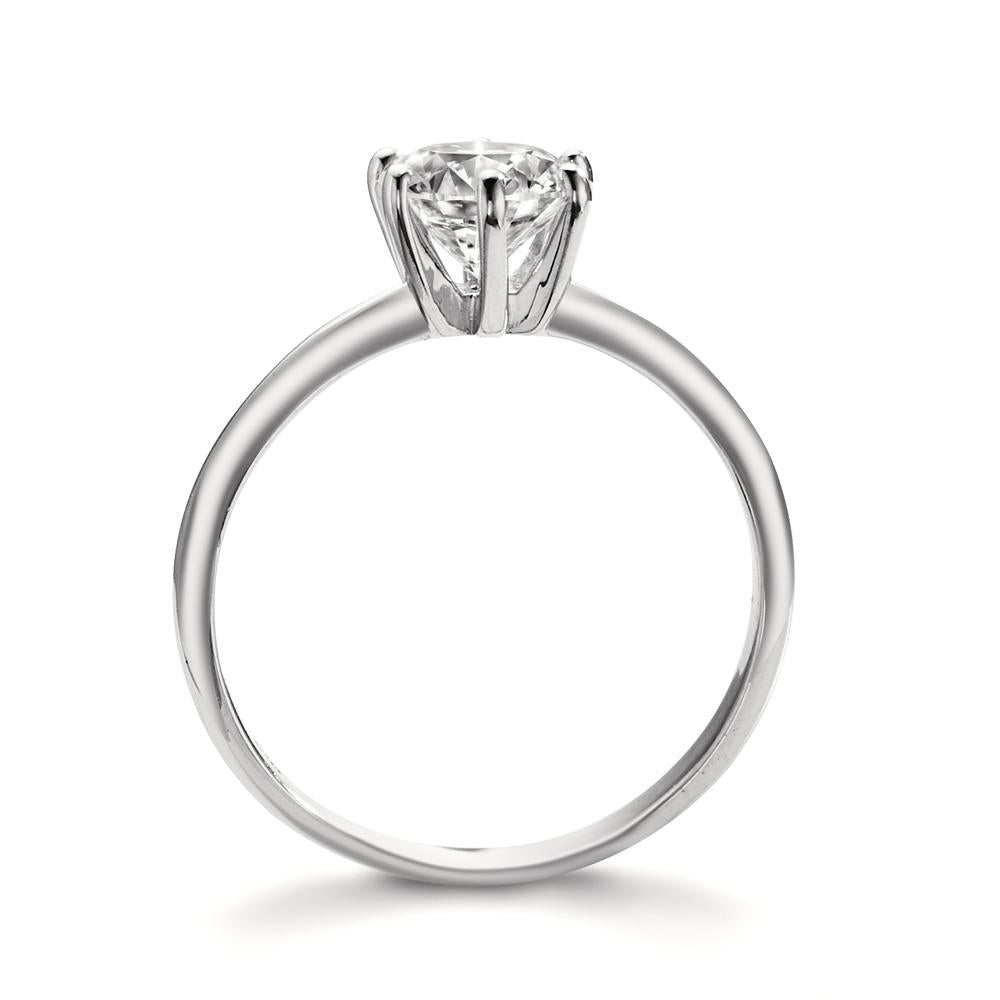 Solitär Ring 750/18 K Weissgold Diamant Lab Grown 1 ct, w-si - Ansicht 3
