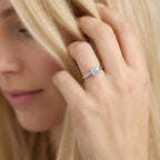 Solitär Ring 750/18 K Weissgold Diamant Lab Grown 1 ct, w-si - Ansicht 4