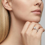Solitär Ring 750/18 K Weissgold Diamant Lab Grown 1 ct, w-si - Ansicht 5