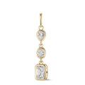 Anhänger 375/9 K Gelbgold Zirkonia 3 Steine - Ansicht 1