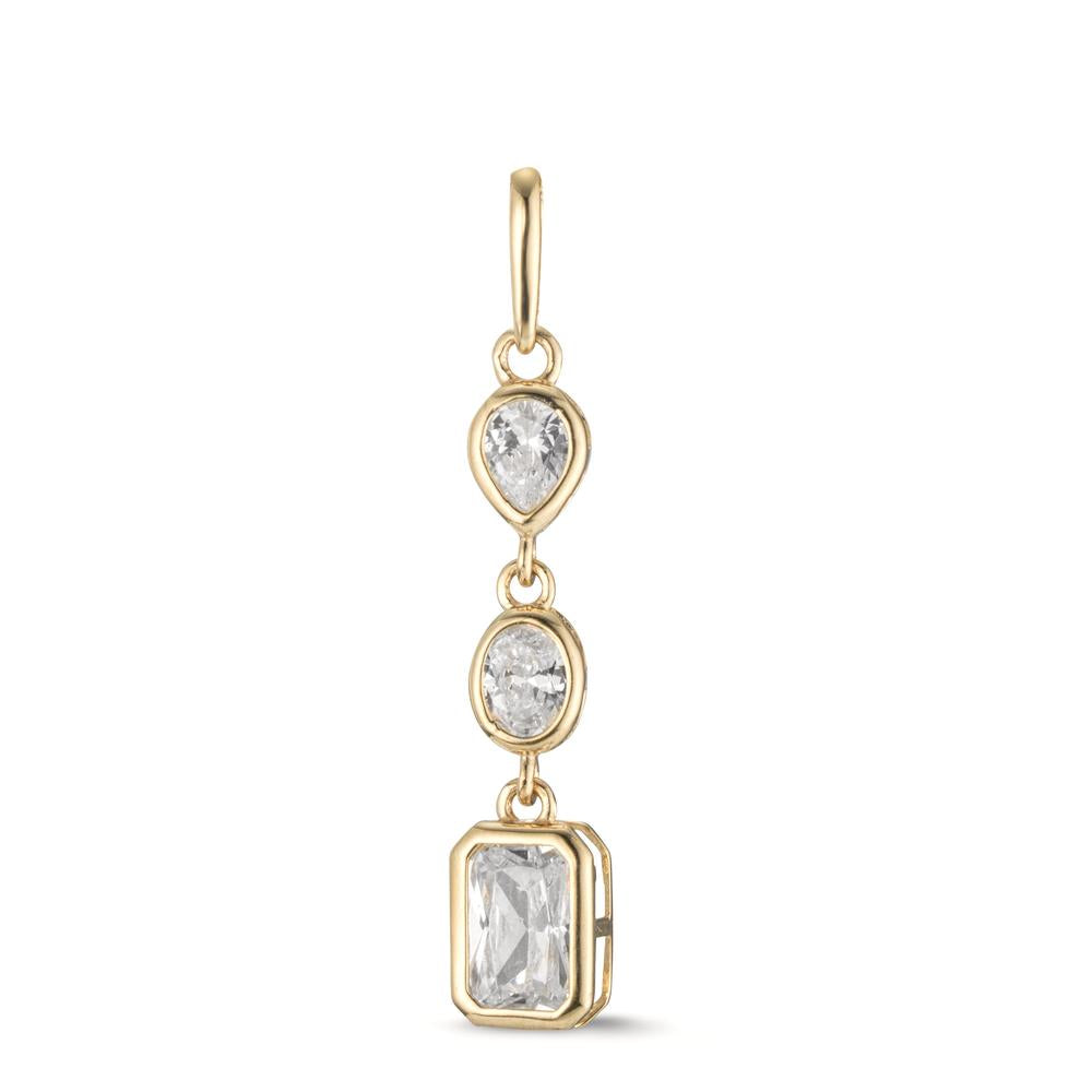 Anhänger 375/9 K Gelbgold Zirkonia 3 Steine - Ansicht 1