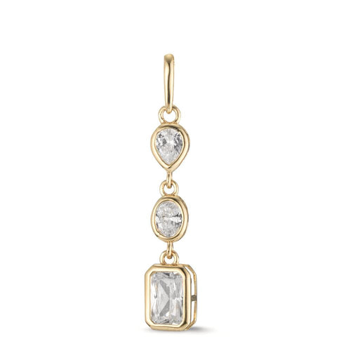 Anhänger 375/9 K Gelbgold Zirkonia 3 Steine - Ansicht 1