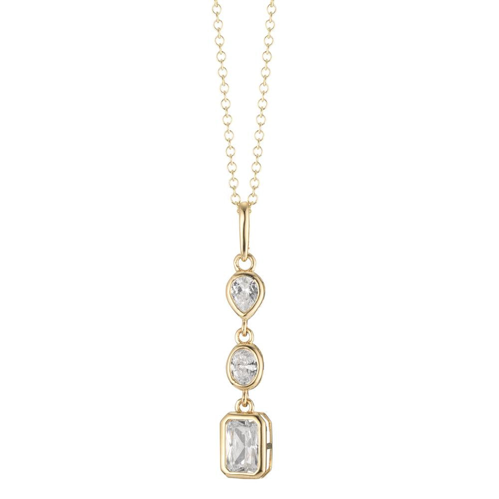 Anhänger 375/9 K Gelbgold Zirkonia 3 Steine - Ansicht 3