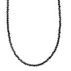Collier Edelstahl Spinell schwarz, 3 mm 43 cm - Ansicht 1