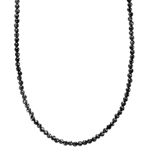 Collier Edelstahl Spinell schwarz, 3 mm 43 cm - Ansicht 1