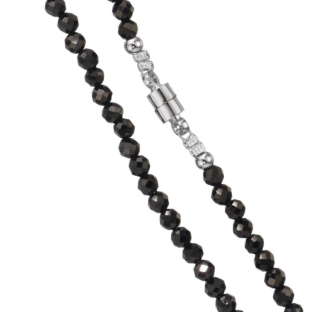 Collier Edelstahl Spinell schwarz, 3 mm 43 cm - Ansicht 2