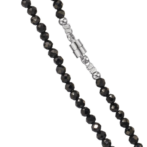 Collier Edelstahl Spinell schwarz, 3 mm 43 cm - Ansicht 2