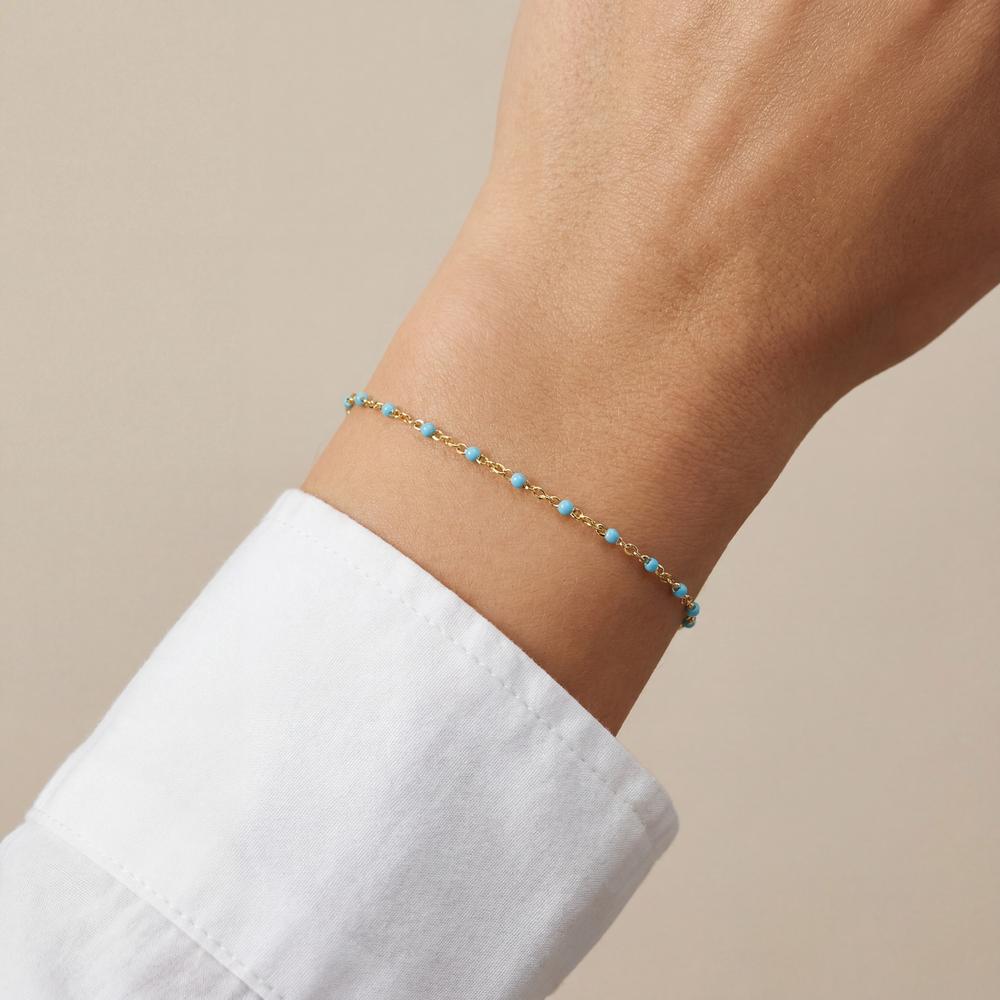 Armband 585/14 K Gelbgold emailliert verstellbar - Ansicht 2