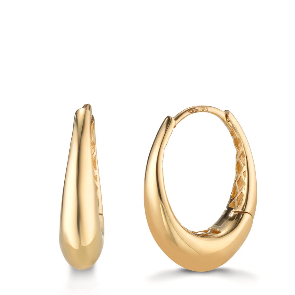 Klappcreolen 585/14 K Gelbgold - Ansicht 1