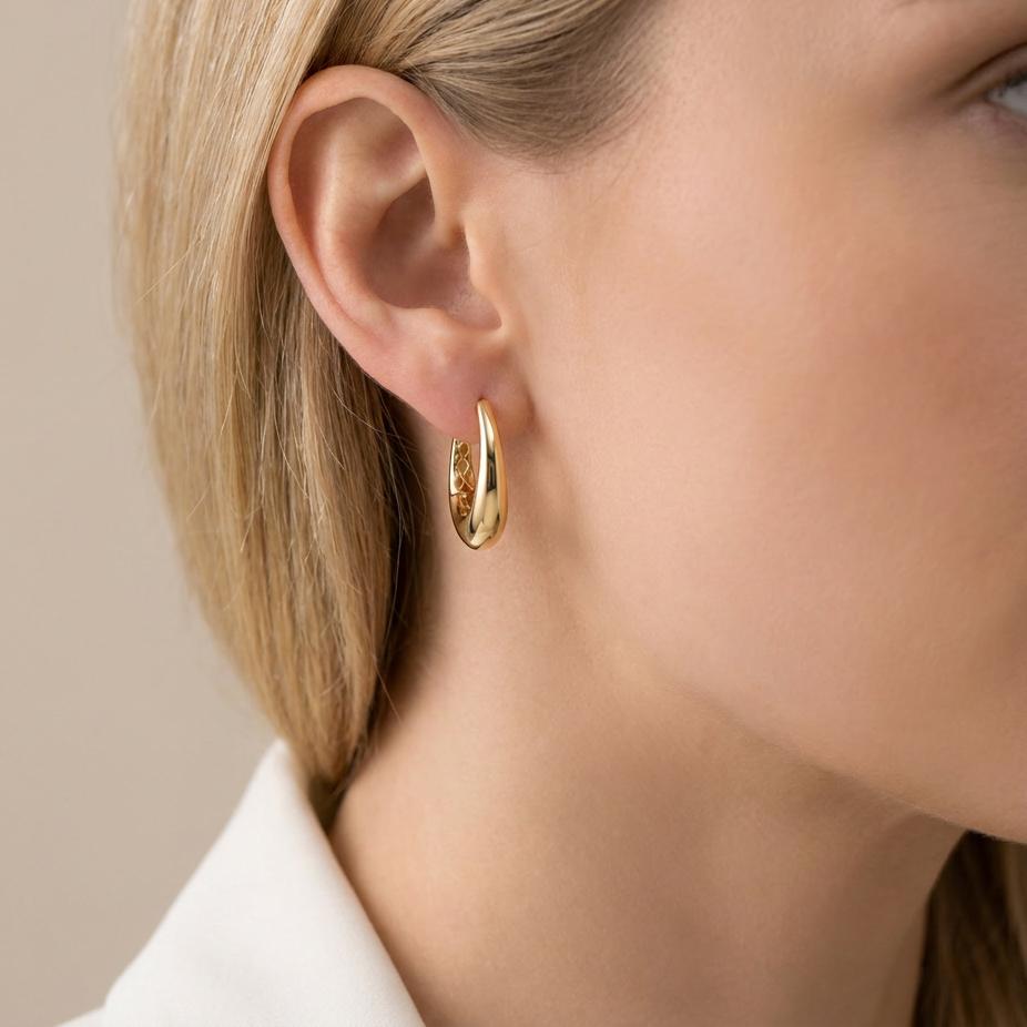 Klappcreolen 585/14 K Gelbgold - Ansicht 2