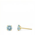 Ohrstecker 375/9 K Gelbgold Topas blau, 2 Steine, 4.5 mm - Ansicht 1