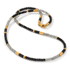 Collier Silber Mergel, Spinell, Labradorit gelb vergoldet 42 cm - Ansicht 3
