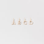 Diamond letter necklace | solid gold