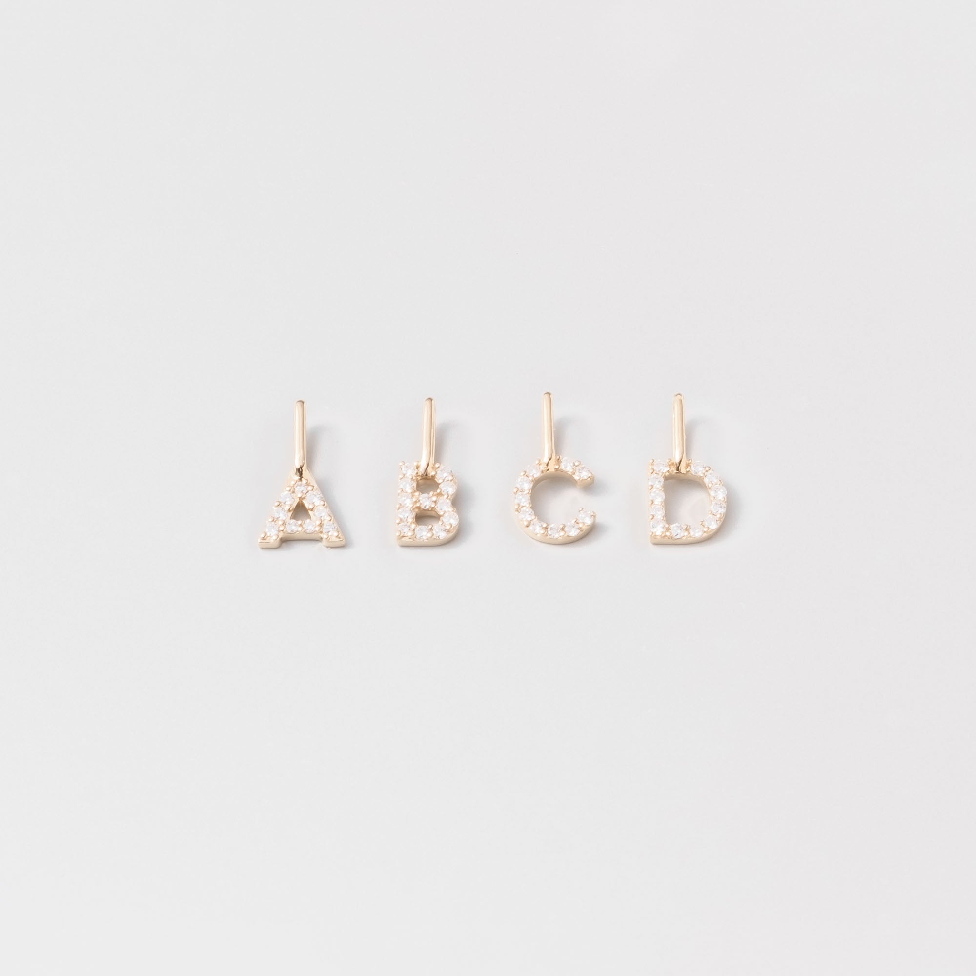 Diamond letter necklace | solid gold