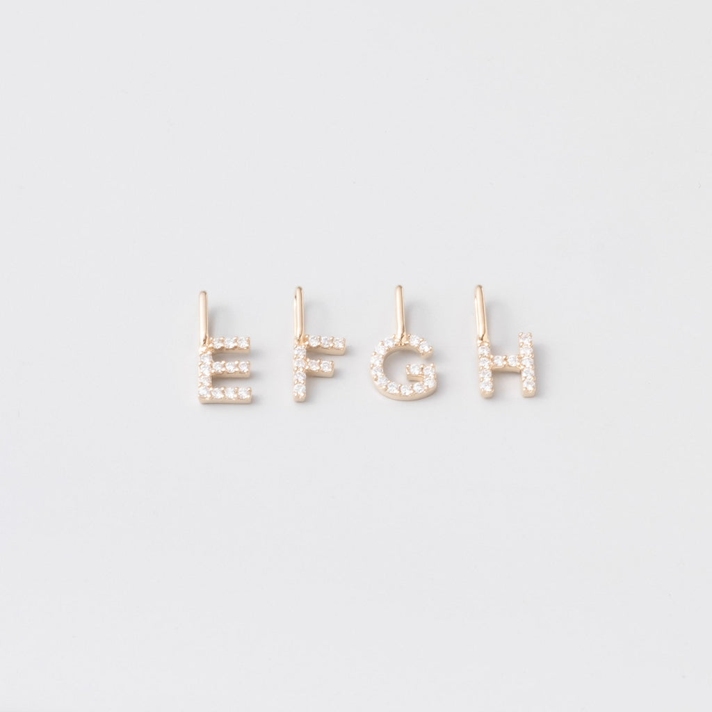 Diamond letter necklace | solid gold
