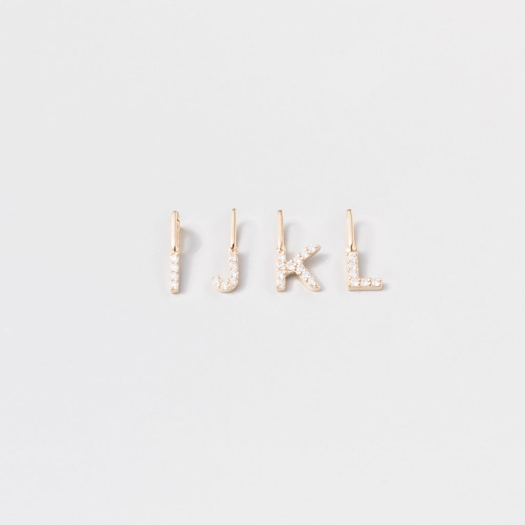 Diamond letter necklace | solid gold