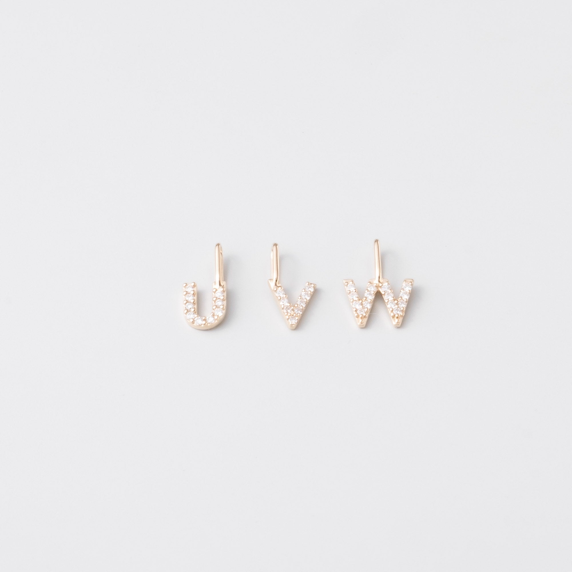 Diamond letter necklace | solid gold
