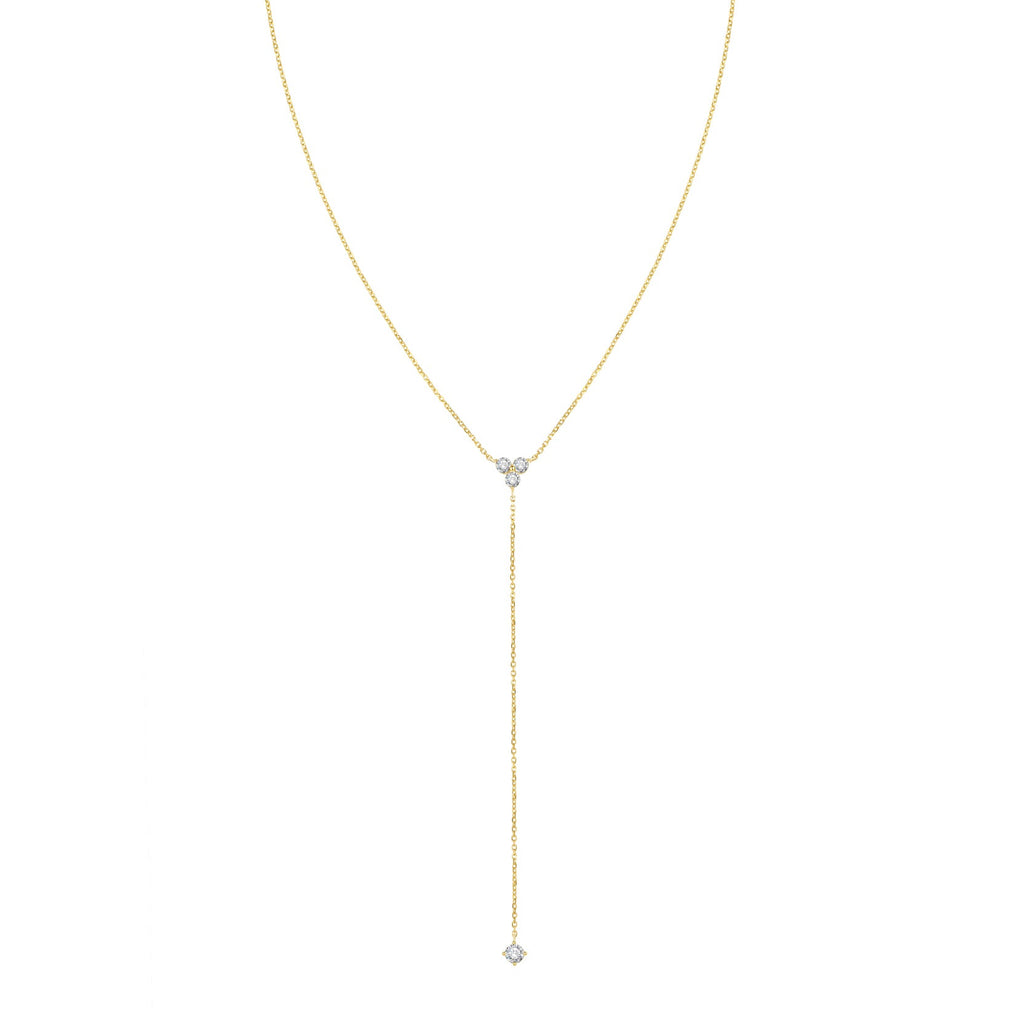 Trinity Y Necklace 14K