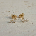 Flourish Stud Earrings 9K Gold