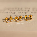Diamant Flachrücken Ohrstecker Set – Luftli